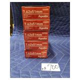 Five Boxes of Aguila 7.62x51mm Ammunition