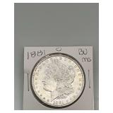 1881o Morgan Silver Dollar BU MS 90% Silver