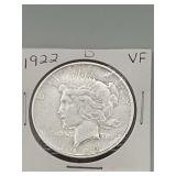 1922d Morgan Silver Dollar VF 90% Silver