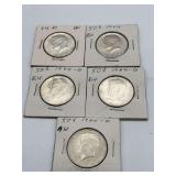 5 1964 Kenndys 1964 D BU 90% Silver