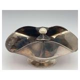 Sterling Dish With Pearl Bow 32 Grams of Silver