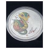 1/2 Troy Oz Baby Snake Coin Struck By The Perth Mint From .999 Pure Silver This Coin Is Legal Tender