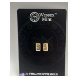 Wessex Mint 2x1/200 oz .999.9 Fine Gold Bars