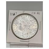 1887p Morgan Silver Dollar BU CH 90% Silver