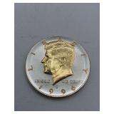 1996 Gold & Silver Kenndy Half Dollar Uncirculated 24K Gols And .999 Pure Silver