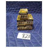 Federal Power-Flite .22 Long Rifle Cartridges, 50-Rim Fire, Lot of 5 Boxes