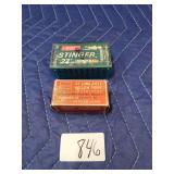 CCI Stinger and Sears .22 Long Rifle Cartridges