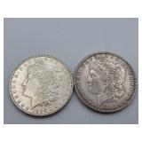 2 Morgans 1896 & 1880 90% Silver