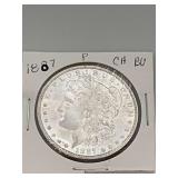 1887p Morgan Silver Dollar BU CH 90% Silver