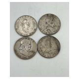 3 Franklin Half's 90% Silver