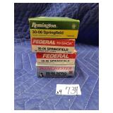 Remington, Federal, and Winchester 30-06 Springfield Ammunition