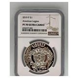 2019 P $1 American Legion PF 70 Ultra Cameo is The Highest Grade you Can Get on A Coin