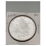 1880oMorgan Silver Dollar AU 90% Silver