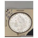 1878p Morgan Silver Dollar AU 7/8TF 90% Silver