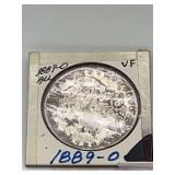1889o Morgan Silver Dollar AU VF 90% Silver