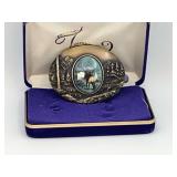 1 Elk Belt Buckel Porcelain Artist Julie Zsupnik