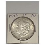 1898p Morgan Silver Dollar AU 90% Silver