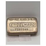 1 10 Oz .999 Fine Silver Engelhard Bar