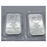 2 Silver Town 1oz .999 Fine Silver Bars