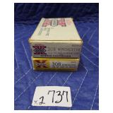 Two Boxes of Winchester Super X .308 Caliber Rifle Cartridges/ Brass