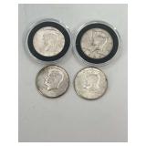 4-1964 Kennedy Half's 90% Silver