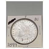 1897p Morgan Silver Dollar BU 90% Silver