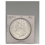 1899o Morgan Silver Dollar AU 90% Silver
