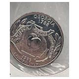 1999 Georgia Quarter Proof with Platinum Overlay