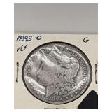 1893o Morgan Silver Dollar 90% Silver