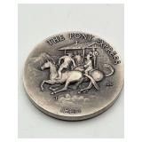 1860 Silver Medal 1.085 Oz High Relief .999 Fine Silver By the Franklin Mint