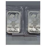 2 Silver Town 1 OZ .999 Fine Silver Bars