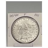 1898p Morgan Silver Dollar AU 90% Silver