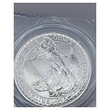 1 Oz .999 Fine Silver British Elizabetth II Silver