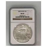2005 Silver Eagle MS69
