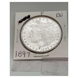 1897p Morgan Silver Dollar BU 90% Silver