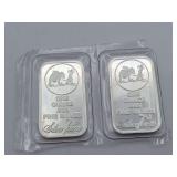 2 Silver Town 1 Oz Silver Bars .999