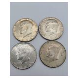 10 Kennedy Halfs Mixed Dates 40% Silver