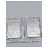 2 1 Oz  Silver Town .999 Fine Silver Bars
