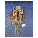 Leather Pouch with Horse Hair Decoration