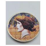 1922 Peace Dollar Colored 90 % Silver