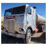 White Freightliner Truck with Tank