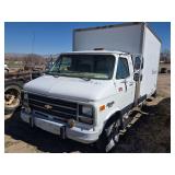 Chevrolet Chevy Van 30 Box Truck, Odometer Reads 111,118 Miles