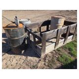 3 Barrels and Wooden Carrier