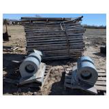 Fans and a stack of panels
