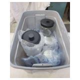 Collection of Assorted Glass Jars with Lids