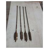 Set of Four Arrows with Stone Points and Feather Fletching