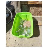 Green tote with canning jars