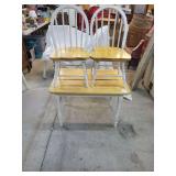 Childs Set of Two Wood Chairs and Table
