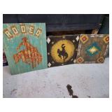 Wooden Western themed artwork