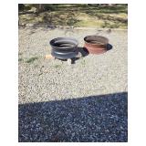 2 Heavy duty rims/ bricks used for fire rings